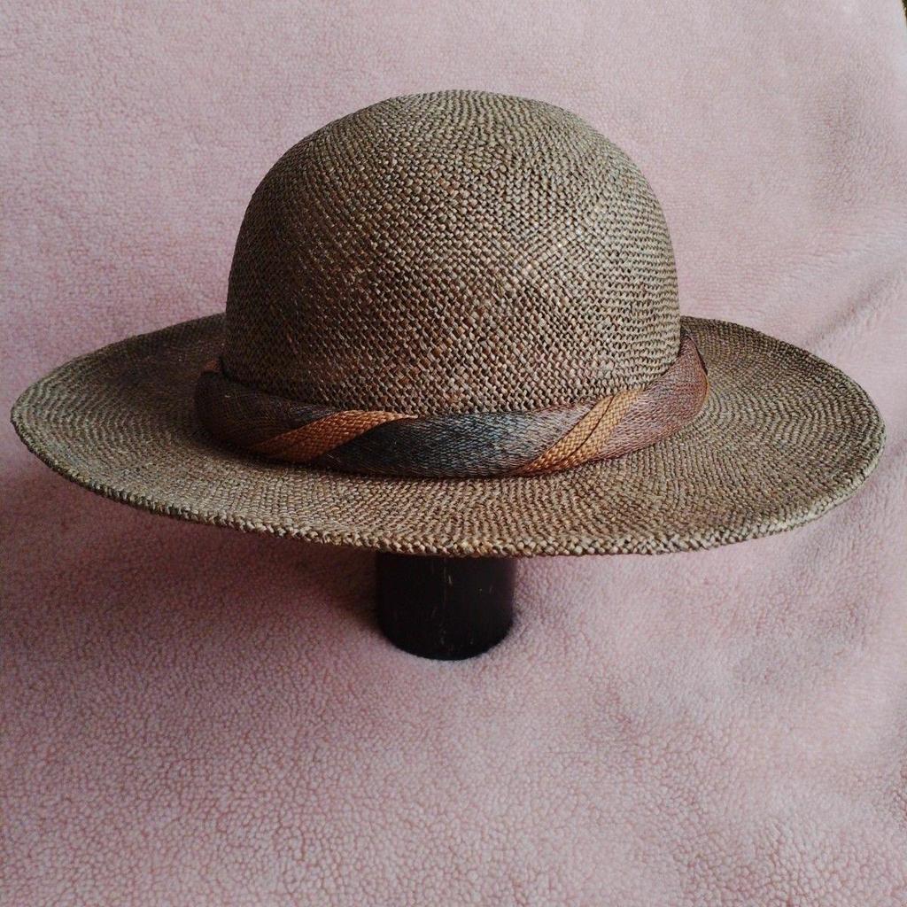 Used CHIYODA CHAPEAUX Straw Hat Salon Du Uchida Hat Brown