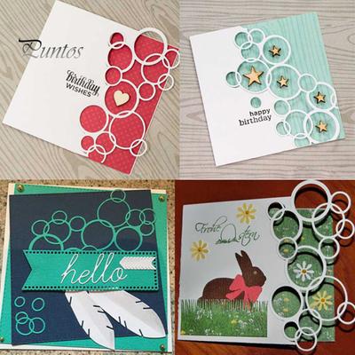 Álbum de fotos de scrapbooking faça você mesmo, cartão de papel, matrizes de corte, estênceis, cortador circular