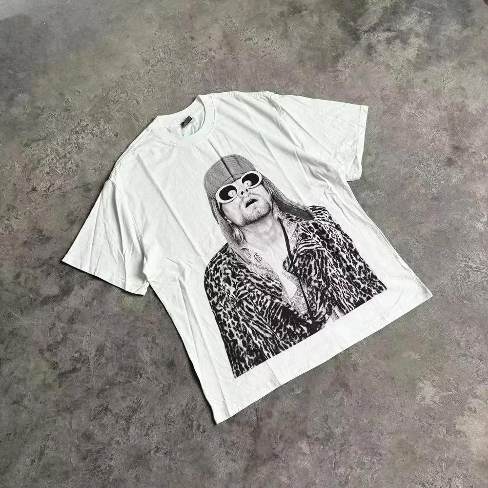Rapper Frank Retro Grafica Maglietta Unisex Hip Hop Oceano Album Abbigliamento Magliette Y2k Unisex Biondo Moda Cotone Oversize Maglietta