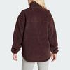adidas Giacca a Maniche Lunghe in Pile Originals Essentials con Colletto da Donna Capispalla Grigio Scuro Marrone IM3898