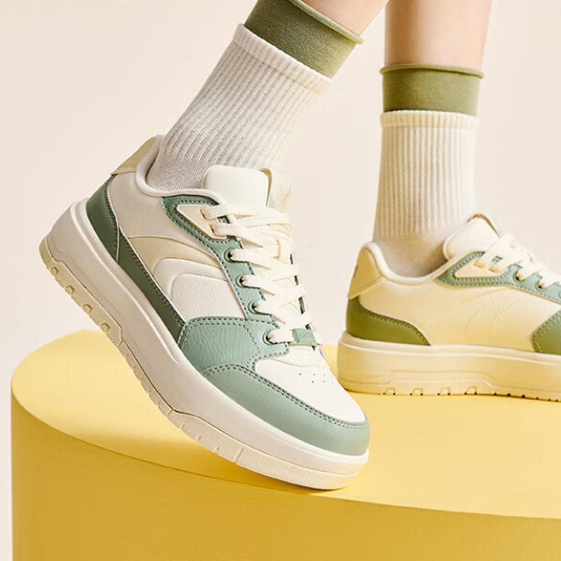 Anta 982 Moon Shadow Comfortable Versatile Non-Slip Shock Absorption Low-Top Sneakers Women Sneakers White Green 122518060-3