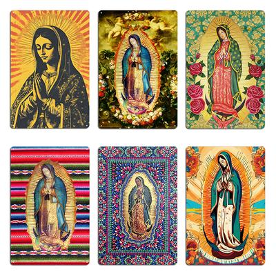 Matka Boska z Guadalupe Dziewica Maryja Meksyku Meksykańska Tilma Juan Diego 202 2020 Metalowa Tablica Plakat Tabliczki do Pubu Garaż Personalizowane