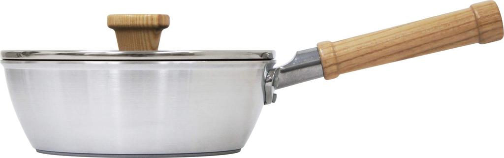 Urushiyama Metal Industry Frying Pan with Glass IH Made In Multi Deep Itaru 20cm 20005 One-handed Lid, Compatible, Japan, Pan,