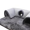 Function Cat Tunnel Bed Hideaway with Hanging Toys Play Area for Indoor Cats And Bunnies