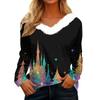Long Sleeve Shirts For Women Cute Tops Christmas Prints Tees Blouses Casual Plus Size Basic Tops Pullover