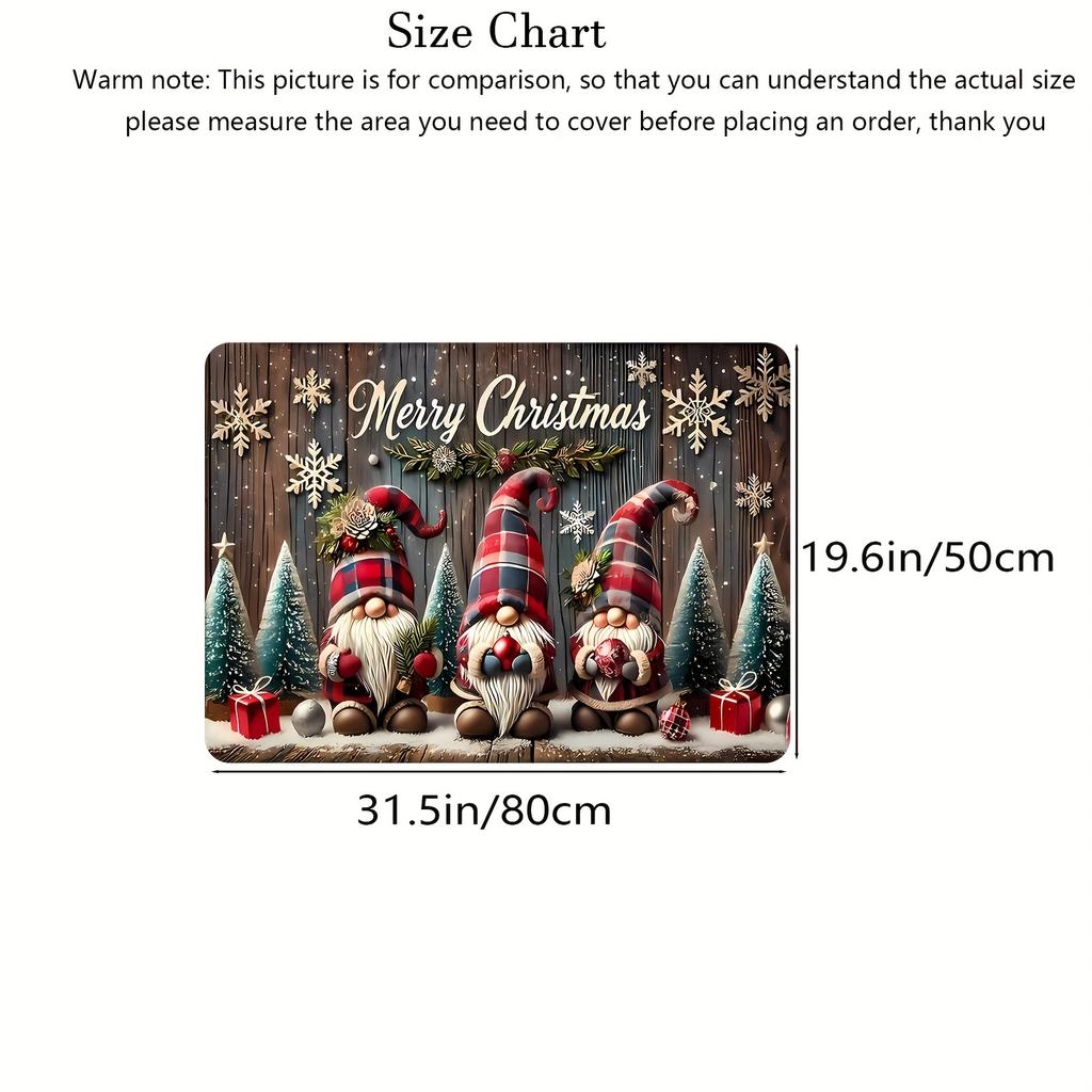Christmas Carpet Three Santa Claus Doormat Entrance Welcome Mat Outdoor Carpet Rug For Bedroom Living Room Home Decoratio