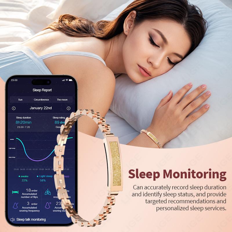 New Fashion Smartwatch For Women Heart Rate Blood Oxygen Sleep Sports IP68 Waterproof Smart Bracelet For Android IOS