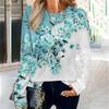 Floral Pattern Women Fashion Trend T-Shirts Spring Autumn Long Sleeve 3D Print Flower Street Ladies Tee 3XL Big Size Casual Tops