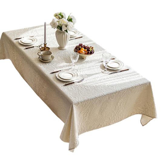 Tablecloth Waterproof Oil-Proof French Retro Style Rectangular Dining Table Cover with Tassels Crochet Patterns Home Kitchen Restaurant Decor S B