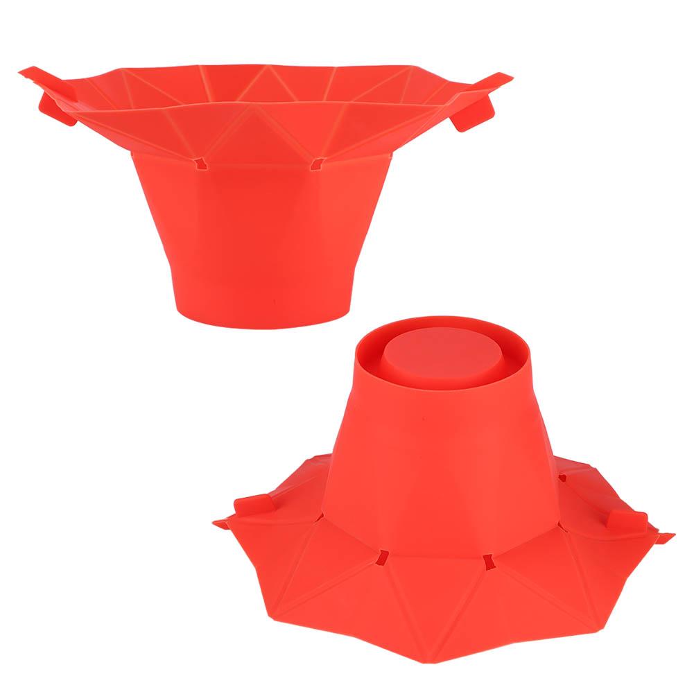 Oven Microwave Popcorn Folding Bowl Diy Silicone Popcorn Maker Machine Home Kitchen Tool Red