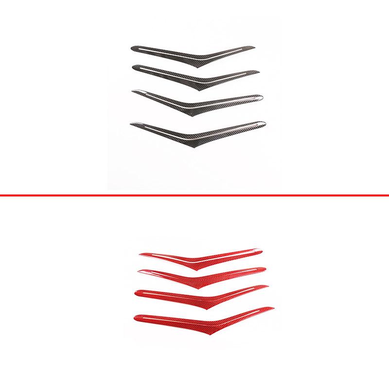 For BMW X5 G05 X7 G07 2019-2026 Real Carbon Fiber Car Interior Door Armrest Ambient Light Decorative Sticker Car Accessories
