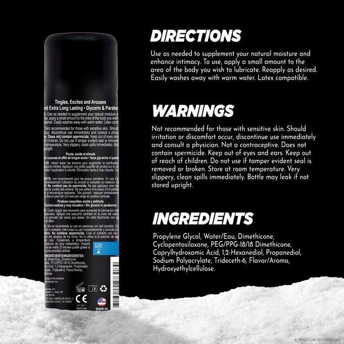 Gel lubrifiant Cool Tingle - Wet - Sans parfum - Hypoallergénique - Ne sèche pas - Facile à nettoyer - Multicolore