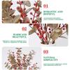 1PC Artificial Eucalyptus Leaves Branch with Red Berries Xmas Tree Ornaments DIY Gifts Accessories for Home Room Office Decor