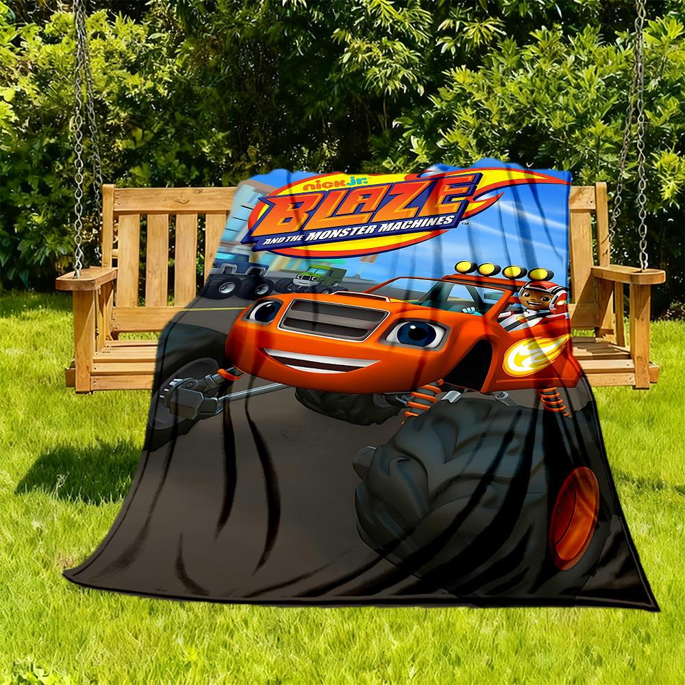 

1pc Blaze Machines Outdoor Blanket Lightweight Flannel, Soft & Warm, All-Season Use for Sofa, Outdoor, Camping, Living Room, Office067 130cmx150cm