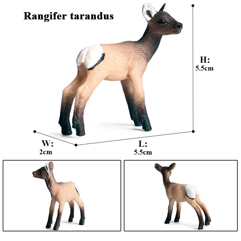 Oenux Forest Deer Animals Simulation Wild White-Tailed Elk Action Figures Moose Figurines Model Decoration Toy Kids Xmas Gift