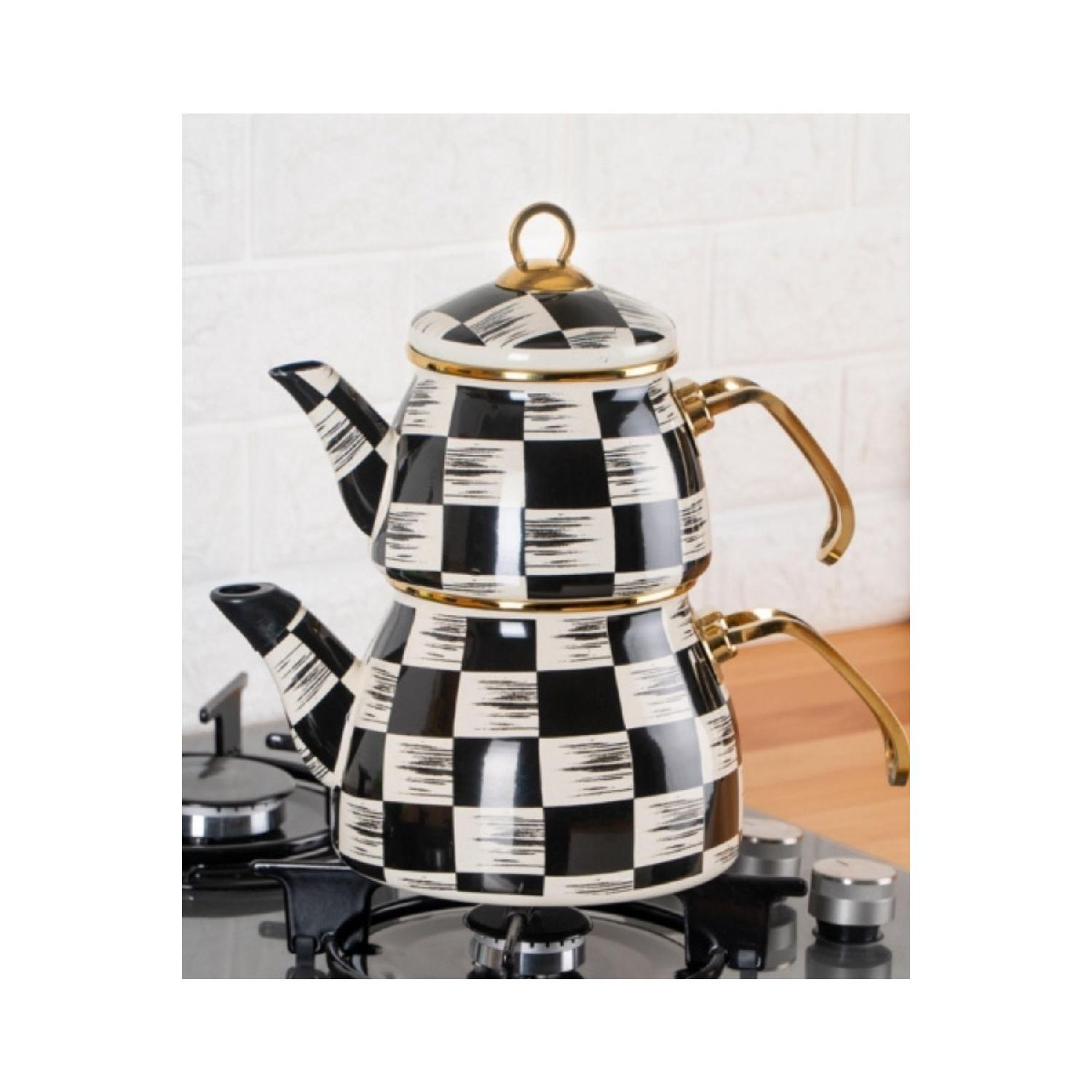 

Qualita King Dorothy Dama Decor Enamel Teapot Set Xap-06375/6 чистий