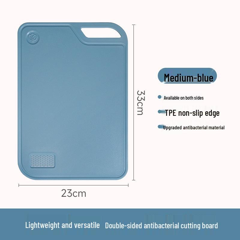 Antibacterial Double-sided Plastic Cutting Board - Food Grade, Mold-proof, and Baby Safe for Vegetables & Fruits