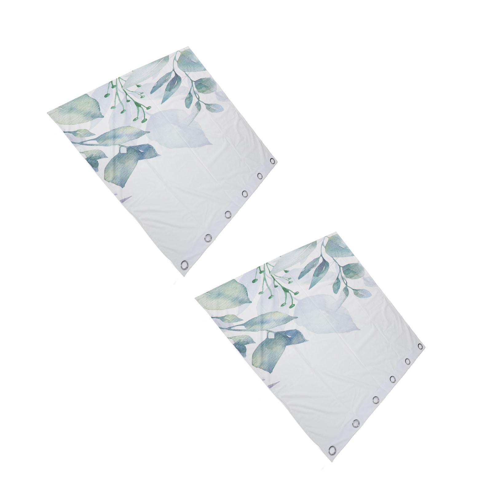 Botanical Printed Curtains Scandinavian Style Greenery Curtains Balcony Window Sunscreen Blackout Curtains