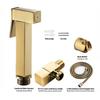 Brass Handheld Toilet Bidet Sprayer Set Accessories Black Bidet Faucet for Bathroom Sprayer Shower Head Self Cleaning Gold Color