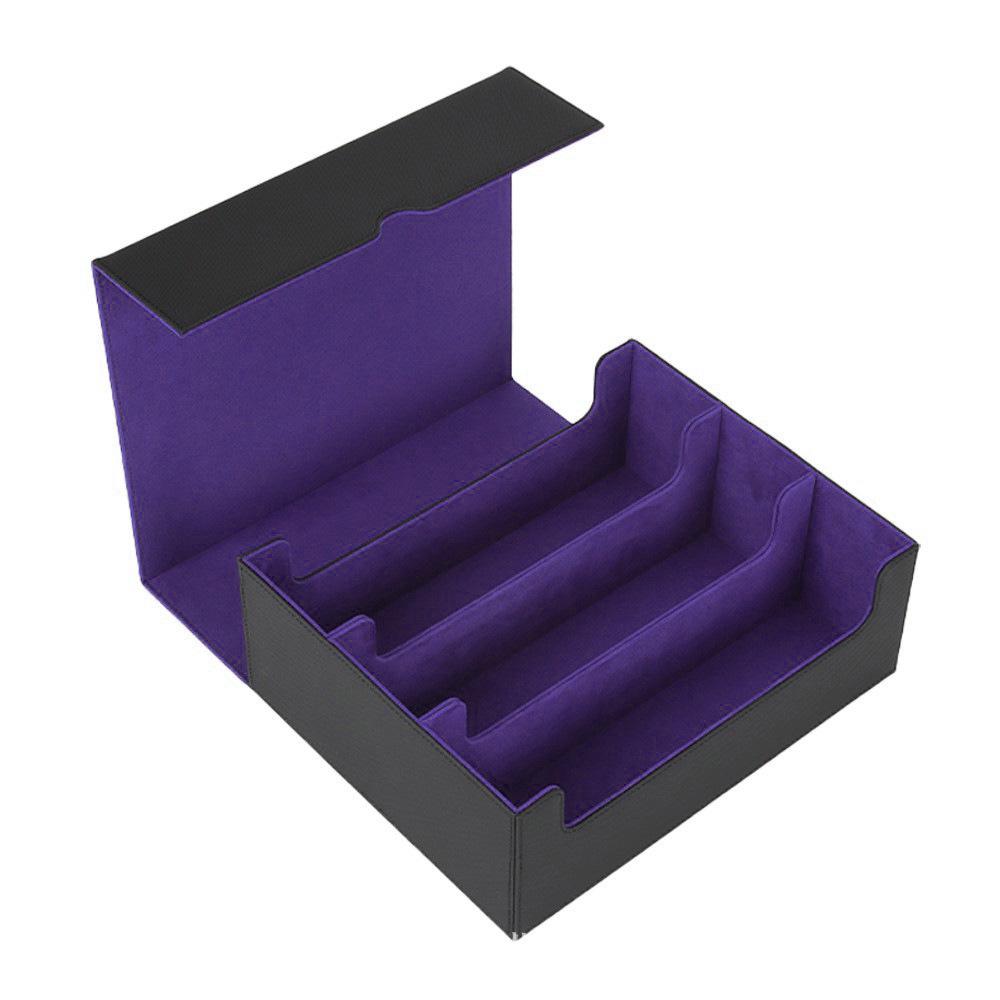 PU Leather Three-Row Card Storage Box: Fits 1800+ Yu-Gi-Oh!, MTG, Pokémon, PTCG, and Three Kingdoms Kill Cards