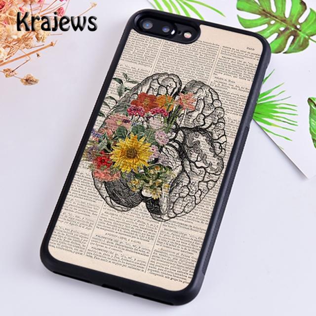 Krajews Medical Human Organs Brain Kidney Art Phone Case For IPhone 18 17 Air 16 15 14 plus 11 12 13 pro max coque Fundas
