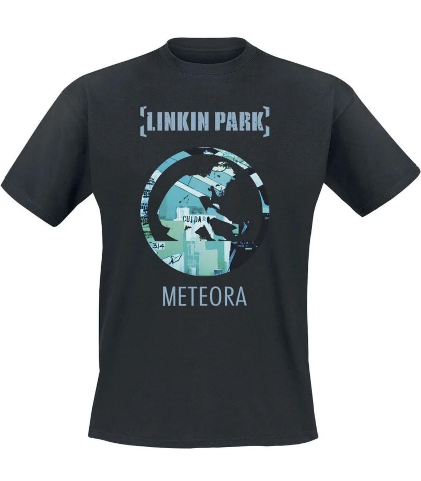 Meteora 20th Anniversary T-Shirt Mens Womens Tees Top black by Linkin Park Men 100% Cotton S