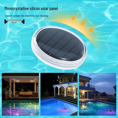 Lumină de noapte solară sincronizată pentru piscină și cadă – Impermeabilă, Schimbă culoarea cu telecomandă