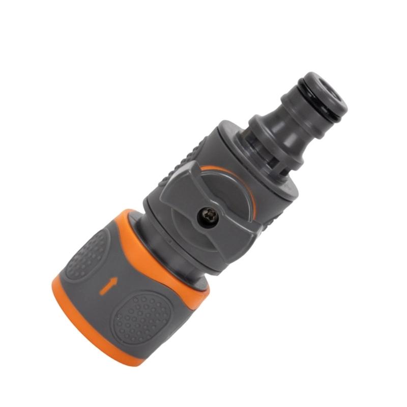 Garden Hose Pipe Tube Quick Release Valved Connector with Control Valved Extender Hose End for Horticultural Irrigation