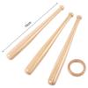 Mini Wooden Baseball Bat and Ball Display Stand Home Desktop Decor Ornament Baseball Storage Holder for Sports Fans