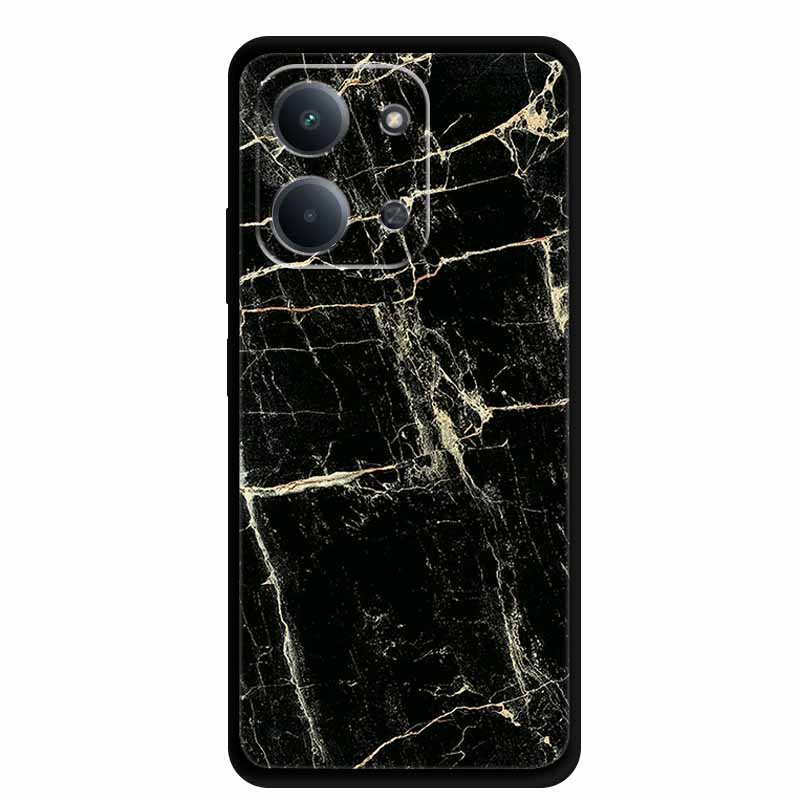 Case For Xiaomi Redmi 15C 5G European Colorful Flower Black Soft Silicone TPU Phone Case For Redmi 15C 4G Shell ProtectionBumper
