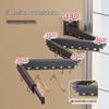 Foldable Shower Curtain Set: Invisible Waterproof Bathroom Partition for Dry and Wet Separation, Punch-free Installation.