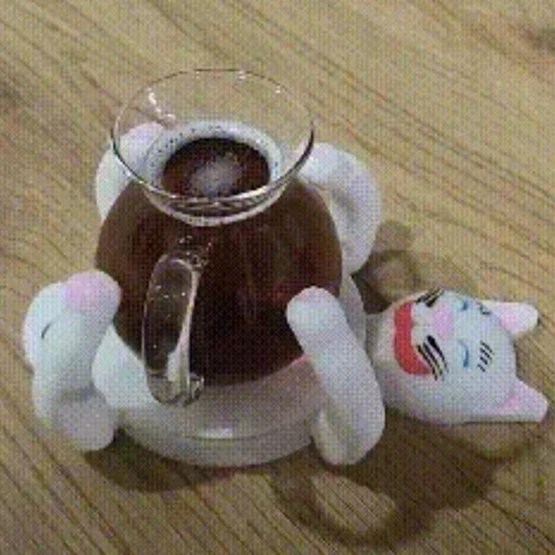 

Смешная подставка 3D-печать кошка подставка для чашки кофейная кружка подставка для напитков посуда креативная подставка для напитков для дома бара вечеринки украшение белый