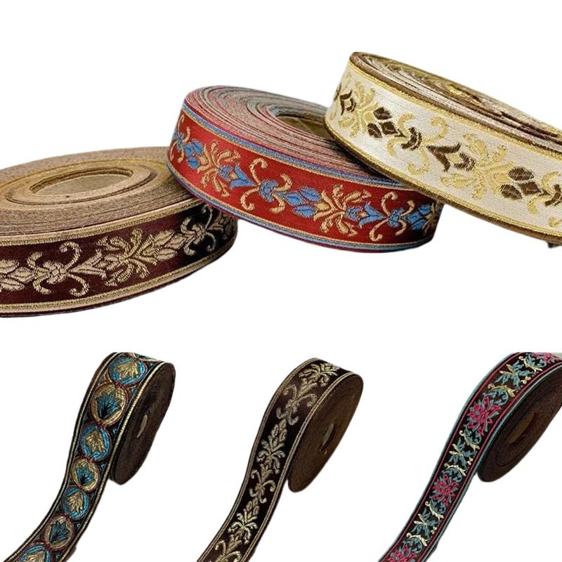 1 Meter Gewebte Spitze Besatz Nähstoff Jacquard Bänder Stilvolle Florale Bestickte Träger Für Kleid Tasche Vorhang