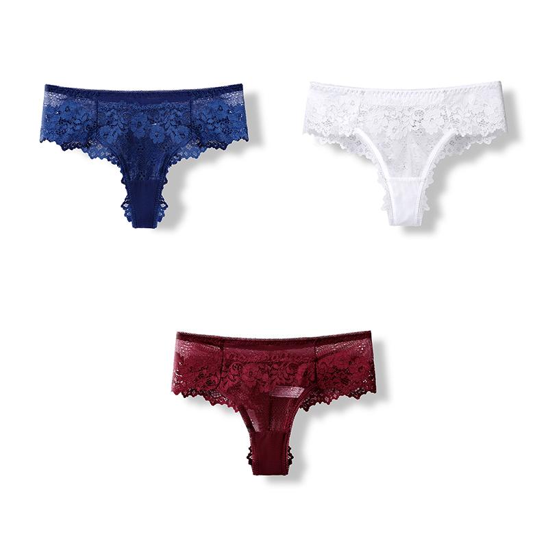 3 Pcs Sexy Panties For Woman Lingerie Lady G-string Lace Female Thongs Underwear Ladies Intimates Free Shipping
