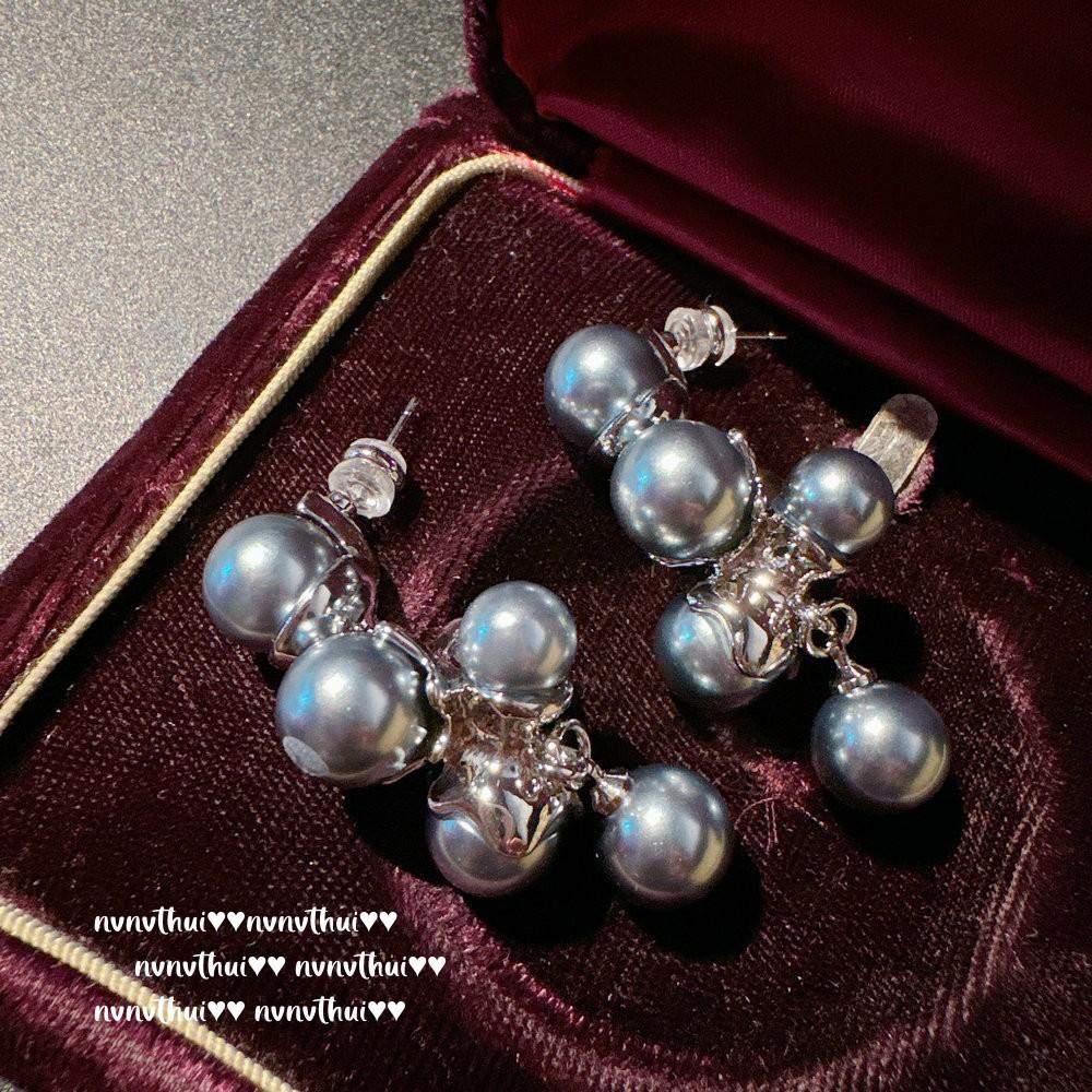 

Mermaid Tears Camellia Water Drop Jewel Pearl Necklace, Tahiti, Australian White Rose Zircon Shell Bead Chain Earrings