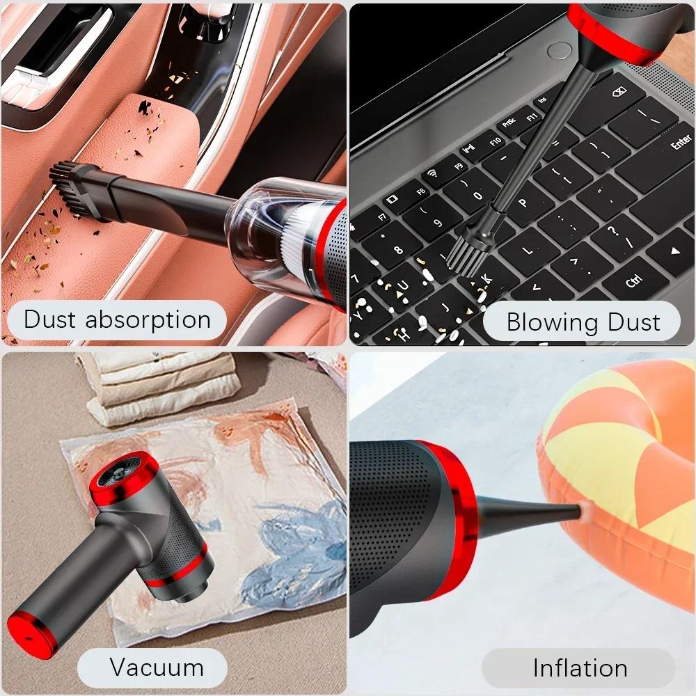 SZUK Mini Car Vacuum Cleaner Strong Suction Cleaning Machine Wireless Handheld Portable Cleaner and Keyboard for Car Home