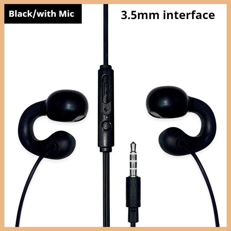Clip-on Wired Headphones type C&3.5mm Stereo Sports Music Earbuds Handfree Sport Gamer Headset Earphones with HD mic For Samsung
