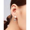 JMXD-Du Silver AB Asymmetrical Pentagram Earrings Women's Year Niche Design Feeling