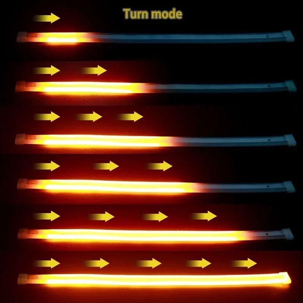 1/2Pcs 30cm DRL LED Strip RGB Turn Signal Durable Auto Headlights