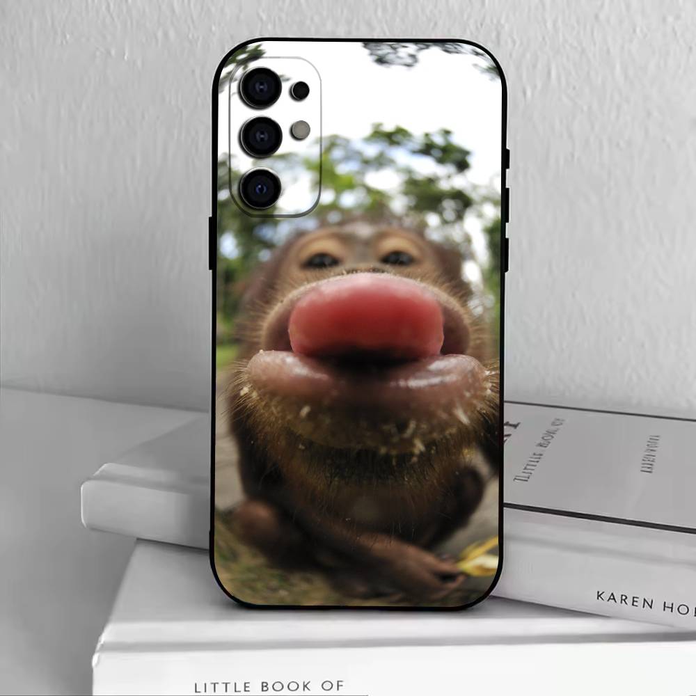 Funny Cute Monkeys  Phone Case For Samsung S25,S24,S21,S22,S23,S30,Ultra,S20,Plus,Fe,Soft Silicone Black Cover Samsung S235G