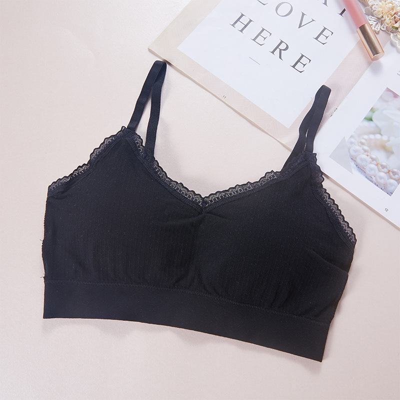 

Кружевной топ-труба с фиксированными чашками для девочек: Предотвращает обнажение, подчеркивает спину и уменьшает размер груди. Average size 80-140 catties