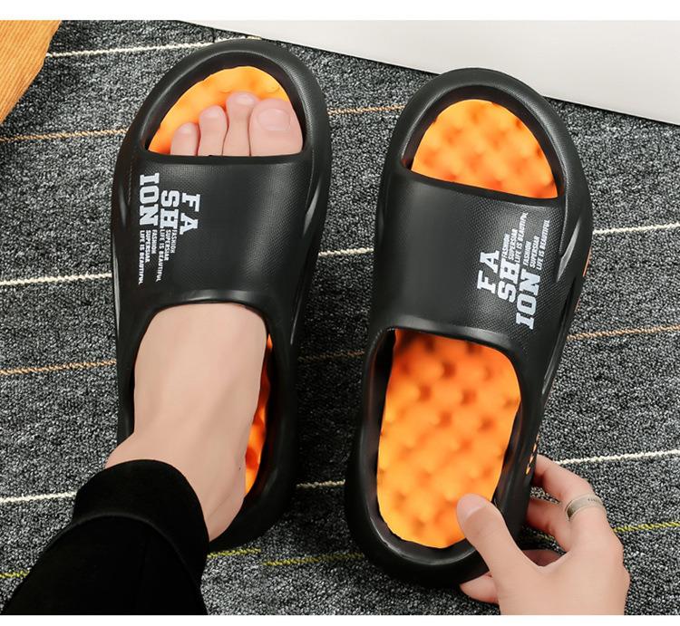 Two-Color Non-Slip Flip-Flops: Trendy Plus Size Beach Slippers for Men & Women