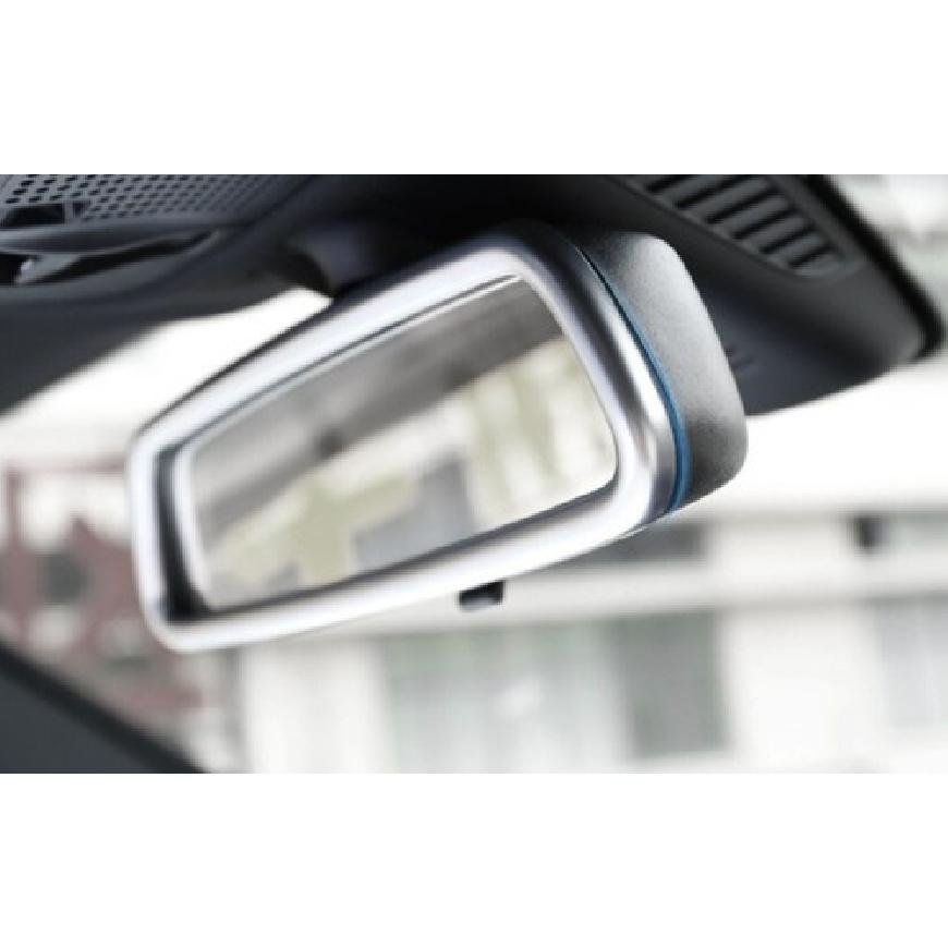 2015-21 Rearview Mirror Frame Middle Console Silver Chrome For Benz C-Class W205