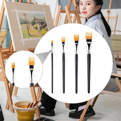 Grainer Brush Set Artist Paintbrushes for Oil Professional Unique Texture Painting Flat Comb Brushes