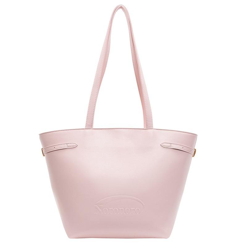 

Сумка женская новая повседневная большой вместимости для поездок на работу универсальная модная на плечо розовый