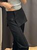 Spring Summer Women's Irregular Micro-Flare Wide-Leg Low-Waist Casual Pants