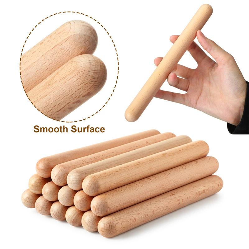 Classic Claves Rhythm Sticks Wooden Drum Sticks Classic Claves Percussion Instrument Kid Children Musical Toy Rhythm Learning