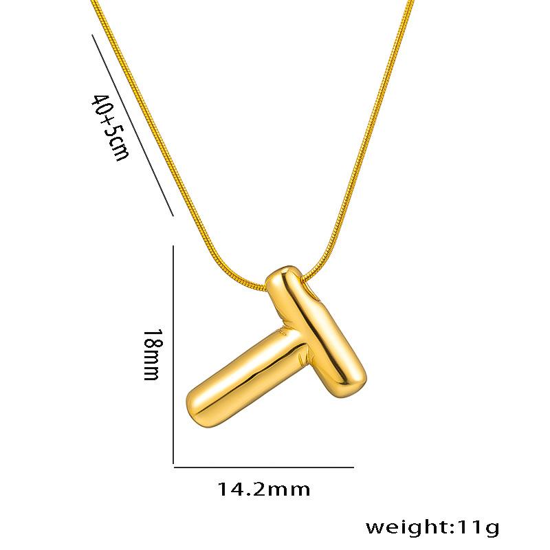 Collana con Ciondolo Lettera Alfabeto A-Z in Acciaio Inossidabile per Donna Catena a Serpente Iniziale Choker Clavicola Collane Gioielli per Regali di Compleanno