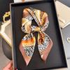 European American 70cm Small Square Imitation Silk Scarf - Printed Versatile Headscarf/Neck Protector