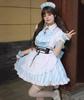 YZZYQQ Maid Cute Gothic Lolita Cosplay Luxury Maid Cafe Cute Sexy Con Cafe Cute Alice Lolita Princess Size 4XL Costume, Set, 5-Piece Set, Uniform,